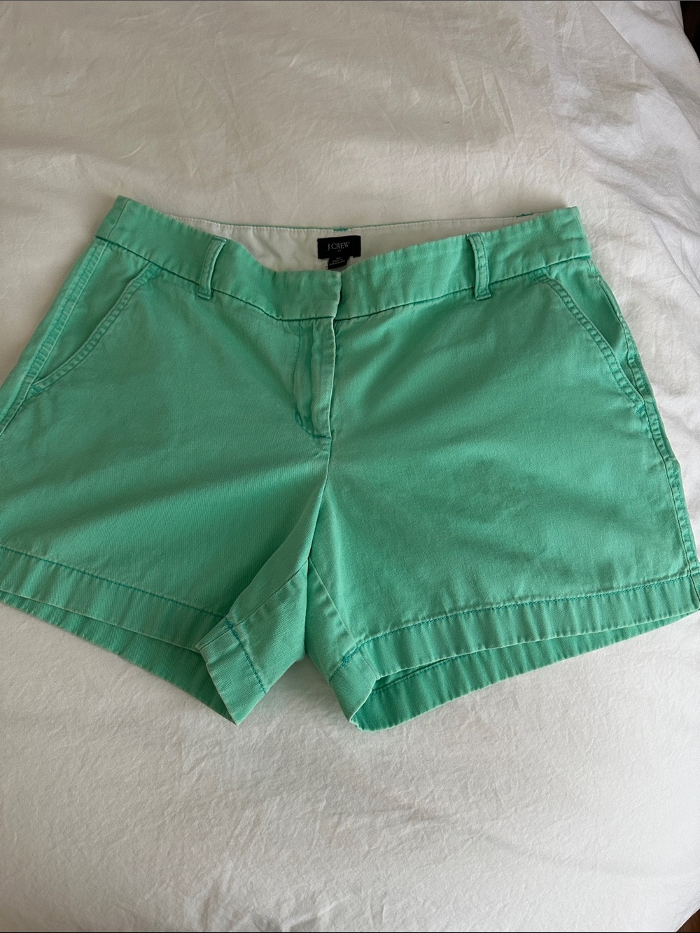 J. Crew Seafoam Green Cotton Chino Bermuda Shorts